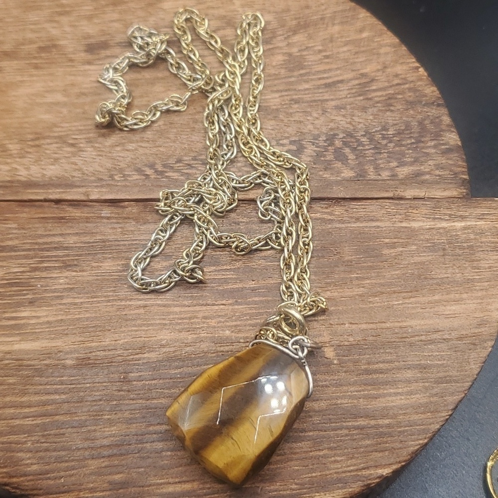 N3330 Tigers eye stone‎ necklace